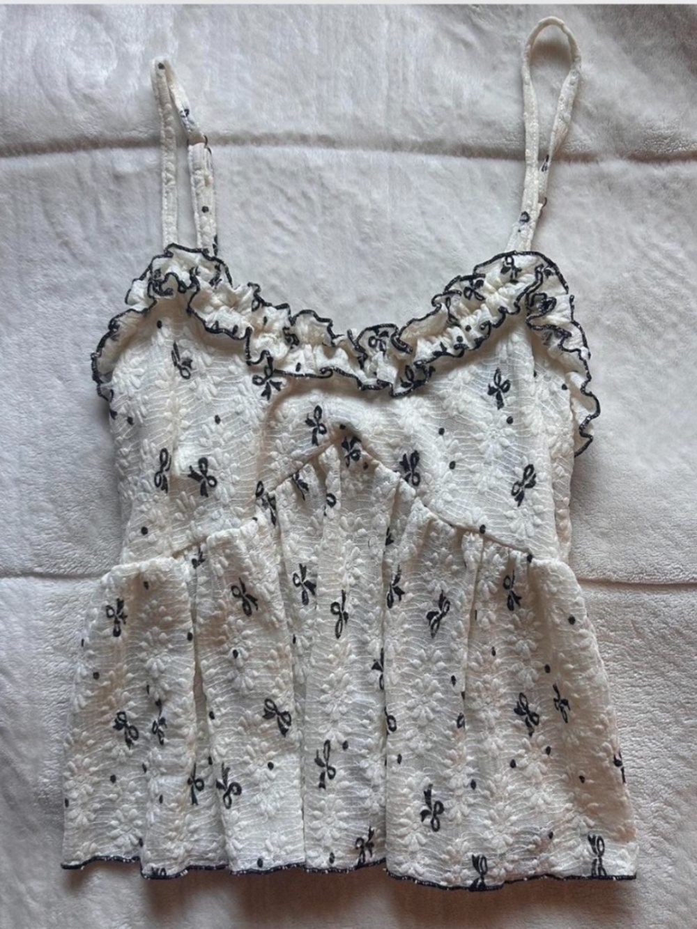 Black and White Bow Cami
